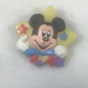 Vintage 1989 Disney Avon Mickey In Hollywood Be A Star Plastic Brooch Pin